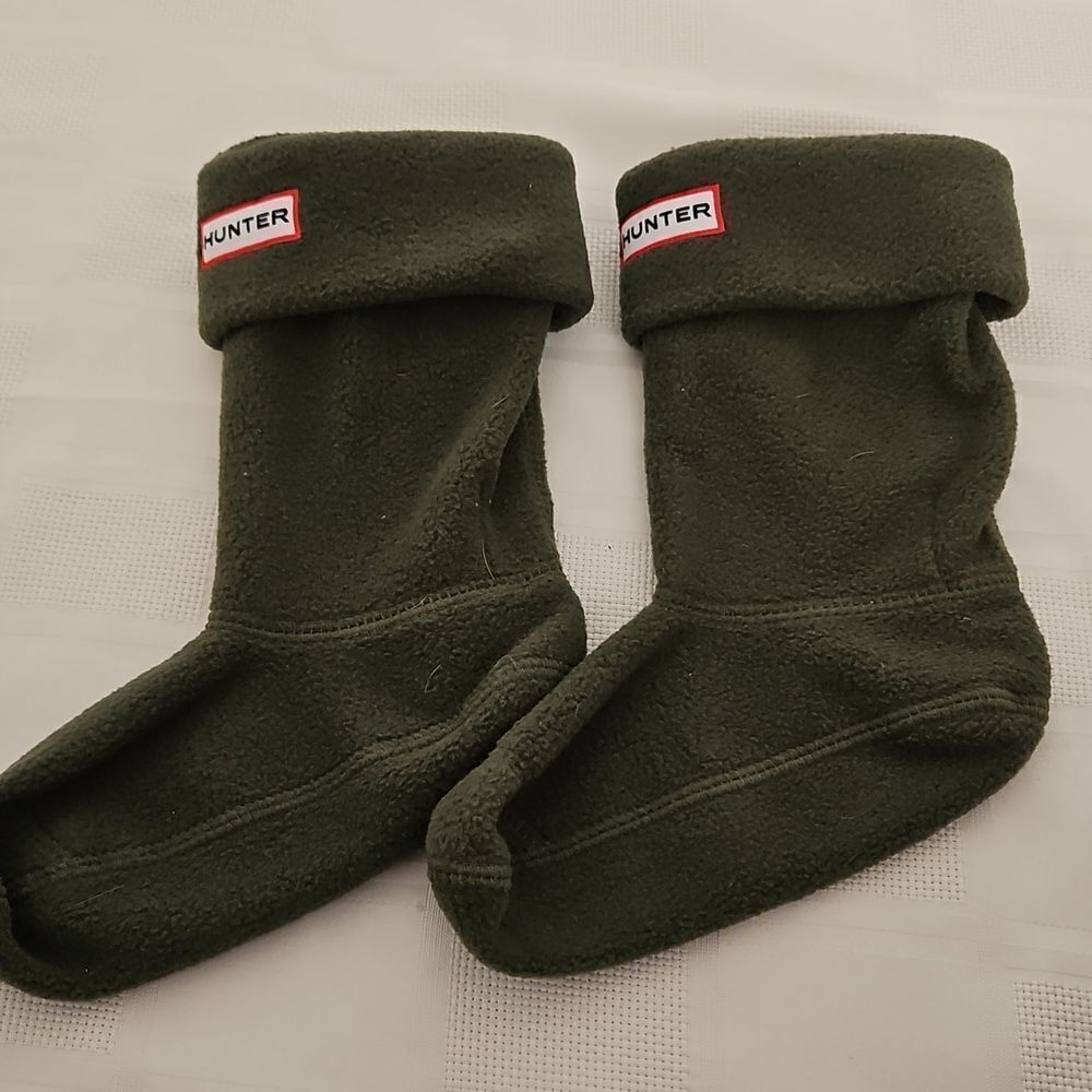 Hunter Kid's Welly Sock Green 11-13